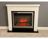 Suncrest - Middleton Electric Fireplace Fire Heater Heating Real Effect Remote - White MID1024 5060534980457