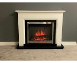 Suncrest - Talent Electric Fireplace Fire Heater Heating Real Log Effect Remote - White TAL1024 5060534980440