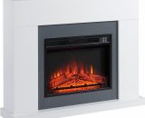 Homcom - Electric Fireplace Suite w/ Remote Control Overheat Protection, 2000W - White 5056534527365 5056534527365