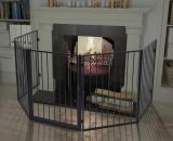 Pet Fireplace Fence Steel Black VDTD09368 - Topdeal VDTD09368_UK 7738215410064