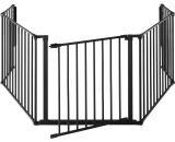 Safety gate with 5 elements - fireplace baby gate - stair gate, baby safety gate, child gate - black 403569 4061173115157