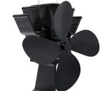 4 Blade Stove Fan, Heat Powered, Quiet Operation, Eco-Friendly and Efficient, For Wood Stove / Fireplace BAYUK-160 5303861539807