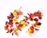 Betterlifegb - bette Artificial Plant Artificial Maple Leaf Garlands to Hang for Indoor or Outdoor, Wedding, Party, Fireplace, Christmas Decoration LOW017862 9408568000752