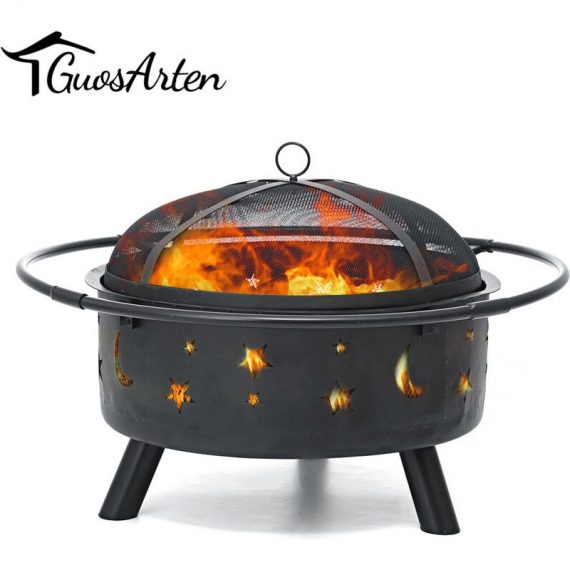 Insma - 76CM Fire Pit with Poker Patio Heater SKUF43876 9394816753160
