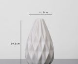 Modern Ceramic Vase for Home Decor, Gray and White Decorative Vases for Living Room, Fireplace, Table Decoration, 19.5cm RBD028924PXM 9318807428110