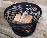 39cm Outdoor Garden Fire Pit / Fire Basket / Wood Burner Bowl in Black FB8200700_2 5060907229947