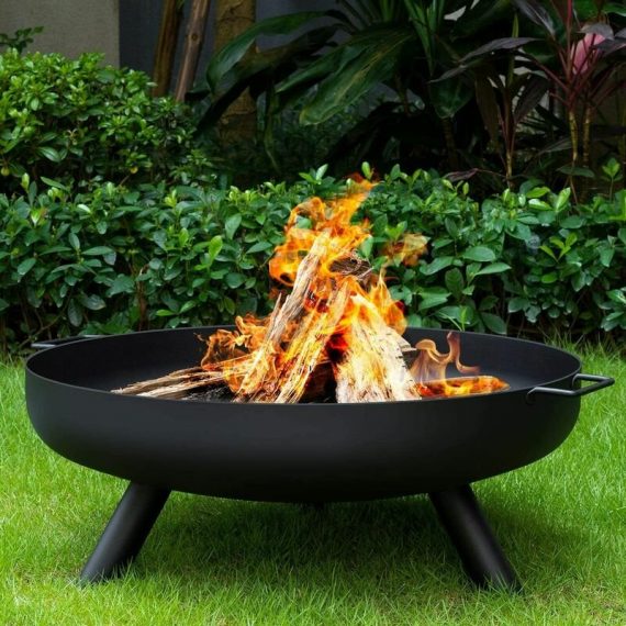 AKA - 24' Round Fire Pit Folding Patio Garden Bowl Outdoor Camping Heater Log Burner PF-HP-07 5065011674003
