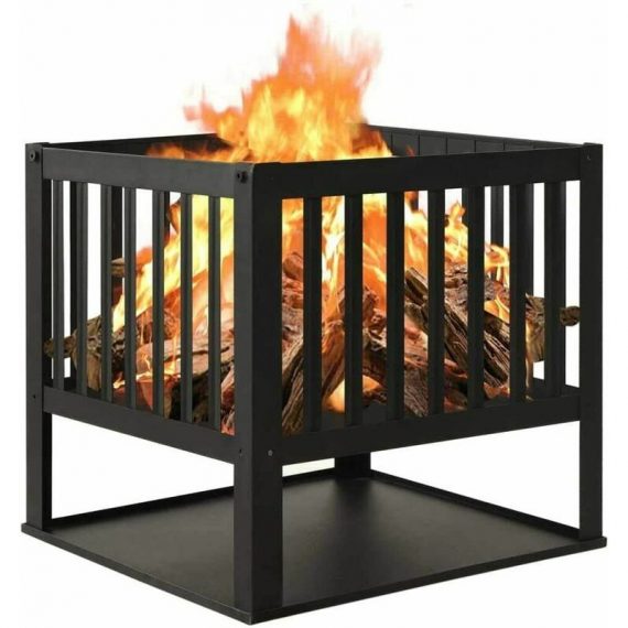 AKA - Square Fire Pit Camping Heater Outdoor Garden Firepit Brazier Patio Outside PF-HP-10 5065011674102