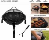 Portable Fire Pit Folding Garden Patio Camping Heater bbq With Mesh Cover 5060279873342 5060279873342