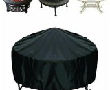 210d Oxford Cloth Round Fire Pit Dust Cover, Waterproof, Dustproof and Sunshade Round Grill Cover (20460cm) Sun-27061LJH 9015272462686