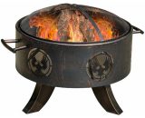 Outsunny - Outdoor Fire Pit Firebowl with Screen Cover & Poker For Patio Backyard - Bronze Tone 5056534572952 5056534572952