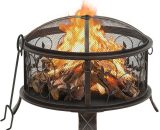 Topdeal - Rustic Fire Pit with Poker 67.5 cm xxl Steel FF311891_UK FF311891_UK