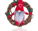 Einemgeld - Christmas Fireplace Wreath Door Party Decorations Set, 22cm Christmas Garland for Front Door, Christmas Door Wreaths Door Hanger Wall Car MA-JBEN-221110-5563 6479082063816