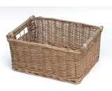 Kitchen Log Fireplace Wicker Storage Basket With Handles Xmas Empty Hamper Basket [Natural,Medium] 38x30x18cm 117849567_634558983089097092-103 7426856381385