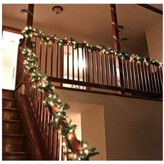 Christmas 4ft Garland LED Light Faux Pine Cone & Berries Xmas Garland Festive Wreath Lighting Warm White Lit Fireplace Decoration (Battery Operated) XG200 5017403126577