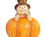 Asupermall - Tomfeel Scarecrow and Pumpkin Ornament Thanksgiving Harvest Decor Fall Gift Resin mini Sculpture of Table, Fireplace Store and Counter AO130 797399200691
