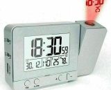 Radio-controlled fireplace clock and weather forecast station, with temperature, alarm, weather projector and USB charging port PYP-5714 7374735512613
